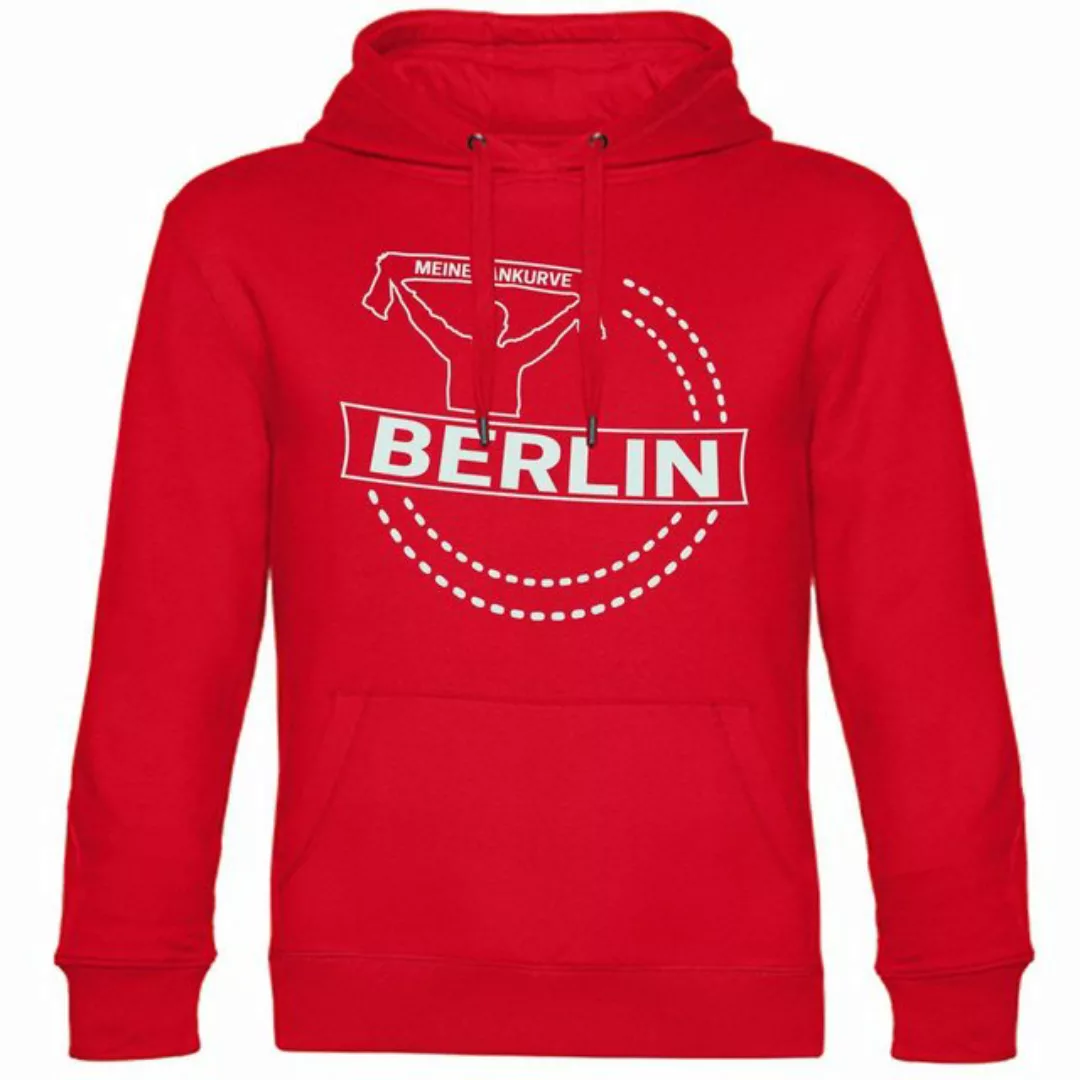 multifanshop Kapuzensweatshirt Berlin rot - Meine Fankurve - Hoodie günstig online kaufen