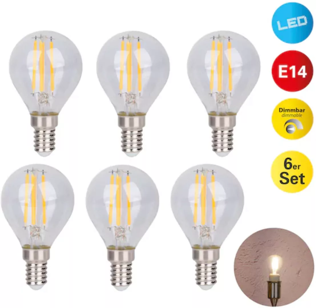 näve LED-Leuchtmittel »Daffy«, E14, 6 St., Warmweiß günstig online kaufen
