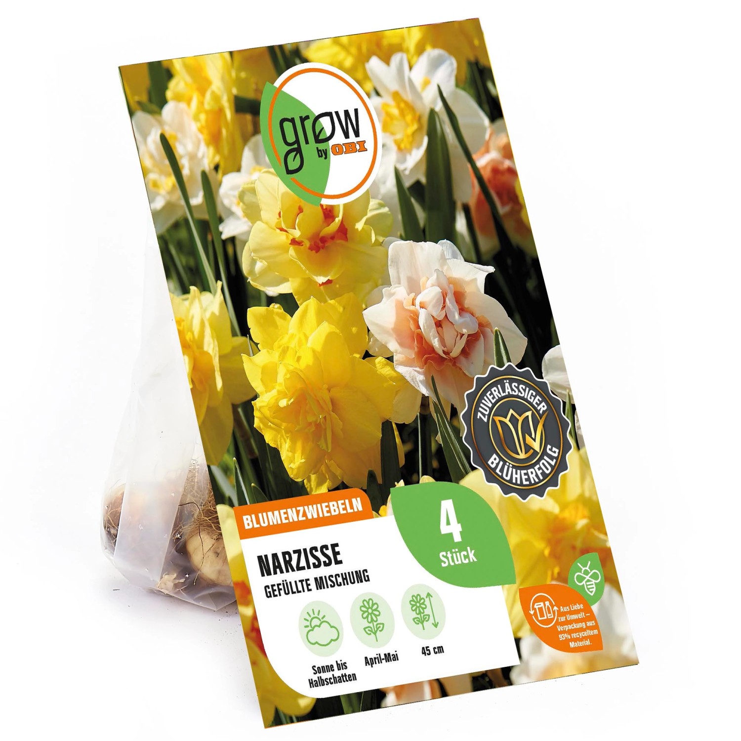 GROW by OBI Narzissen Gefüllte Mischung 4 Stück Narcissus double Mixed günstig online kaufen