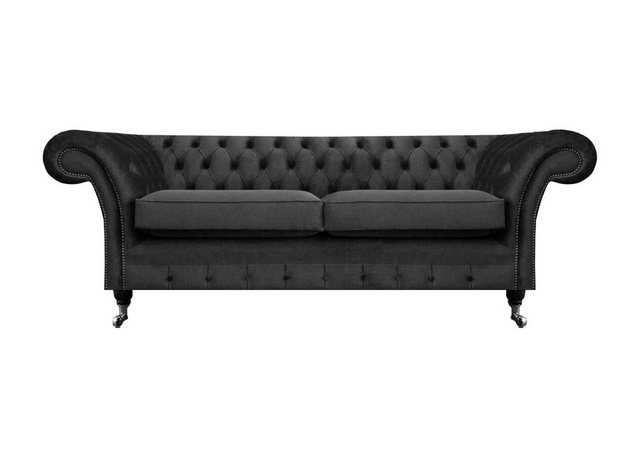 JVmoebel 2-Sitzer Luxus Schwarz Sofa Zweisitzer Textil Couch Wohnzimmer Ein günstig online kaufen