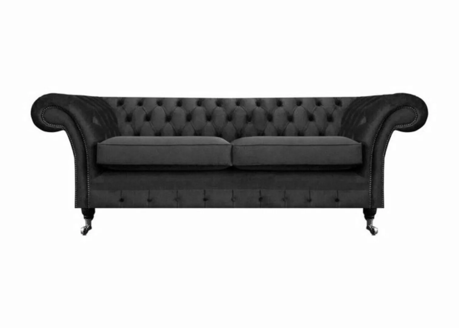 JVmoebel 2-Sitzer Luxus Schwarz Sofa Zweisitzer Textil Couch Wohnzimmer Ein günstig online kaufen