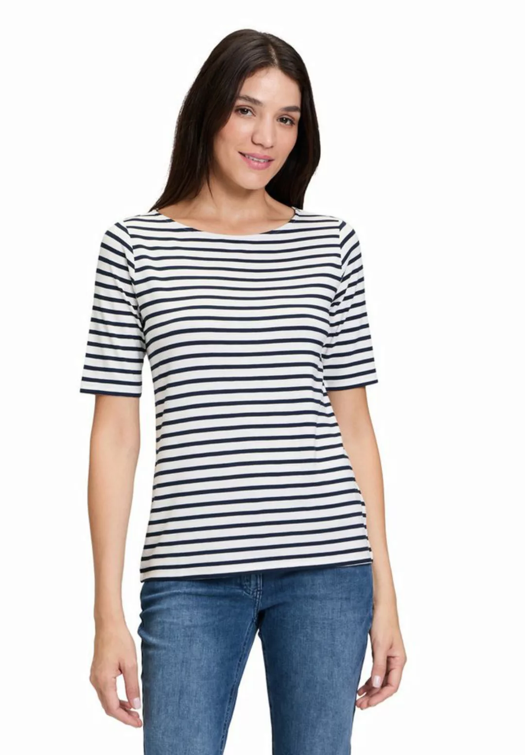 Betty Barclay Kurzarmshirt Betty Barclay Ringelshirt mit U-Boot-Ausschnitt günstig online kaufen