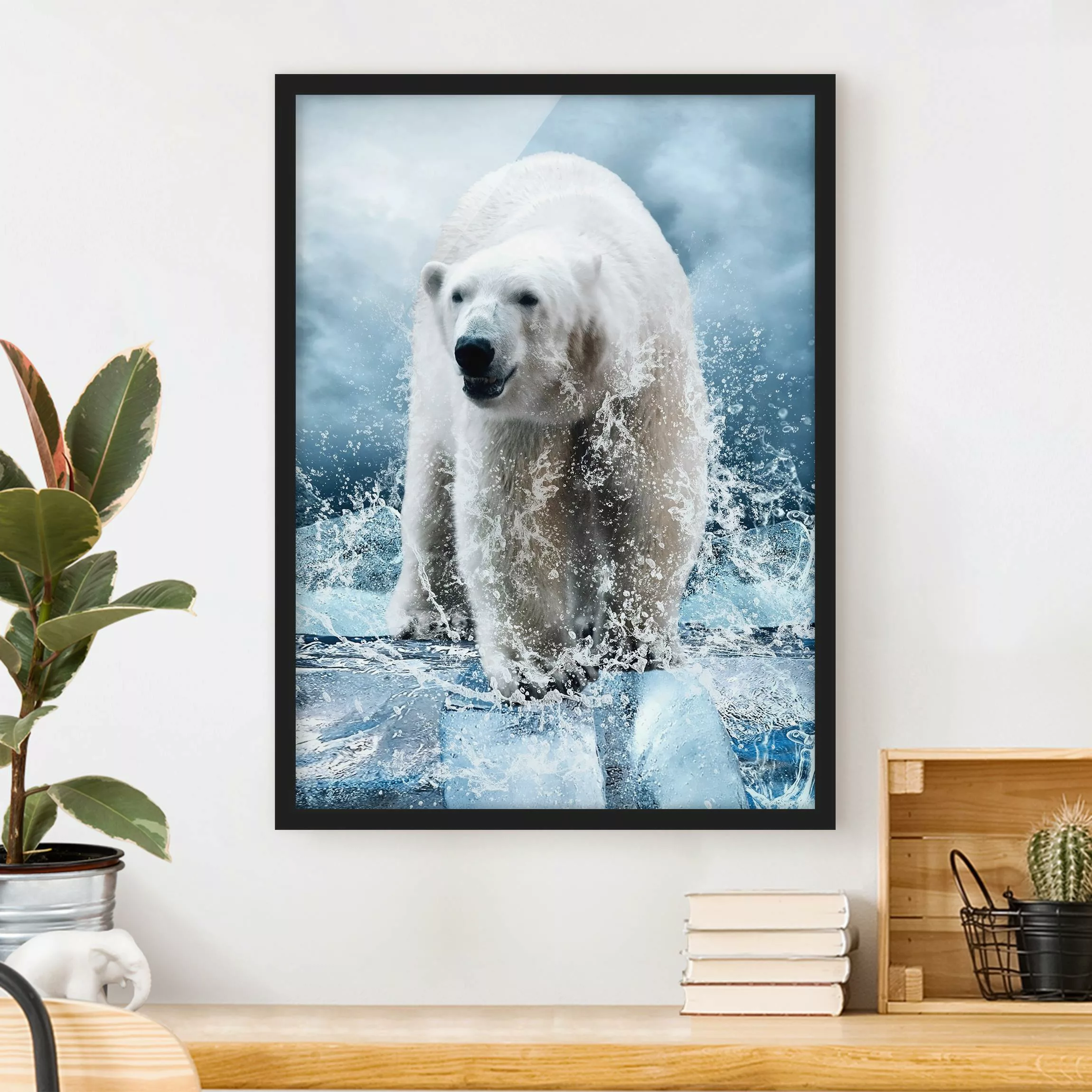 Bild mit Rahmen Tiere - Hochformat King of the North günstig online kaufen