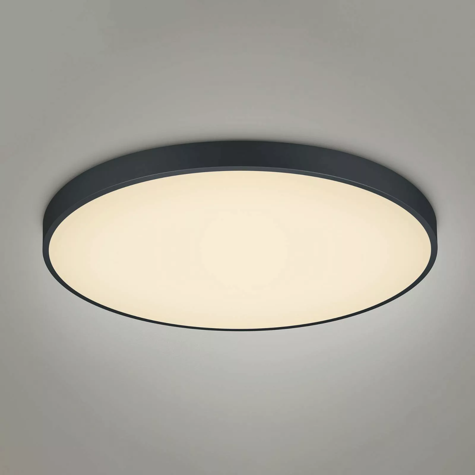LED-Deckenlampe Waco, CCT, Ø 75 cm, schwarz matt günstig online kaufen