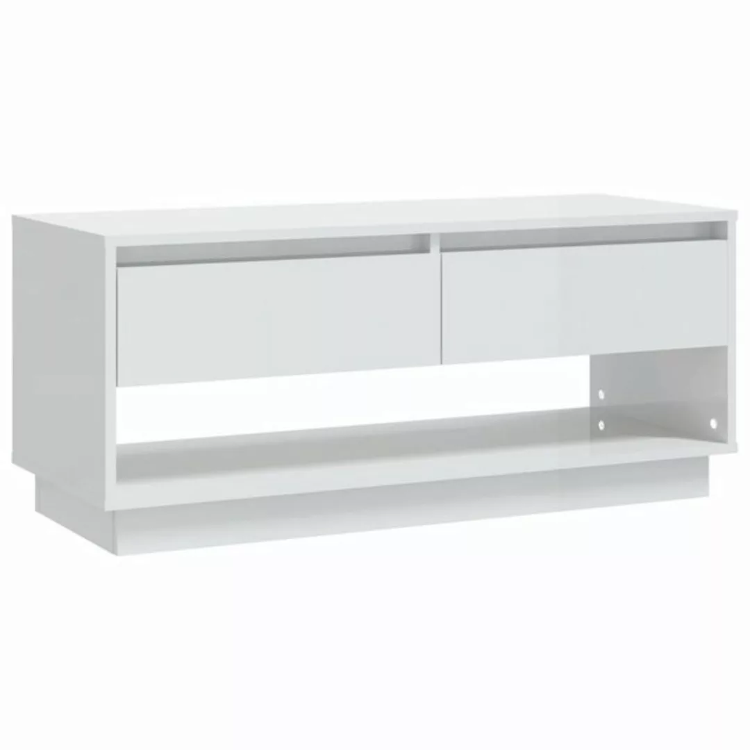 furnicato TV-Schrank Hochglanz-Weiß 102x41x44 cm Holzwerkstoff (1-St) günstig online kaufen