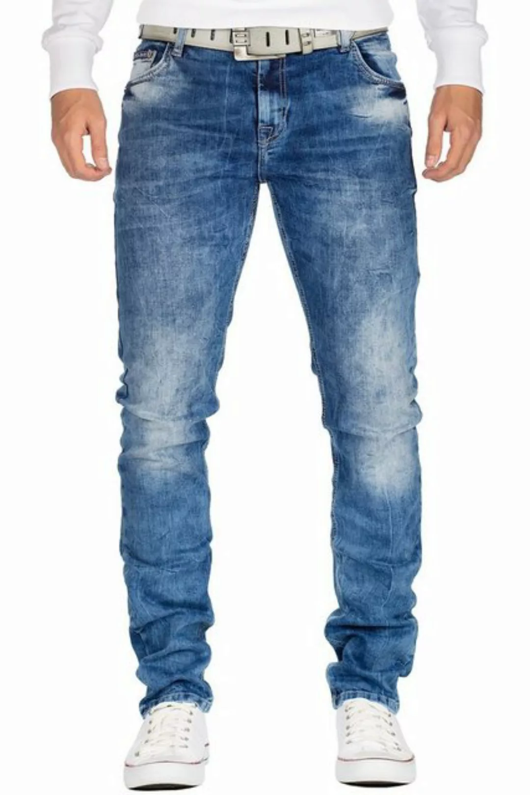 Cipo & Baxx Slim-fit-Jeans Casual Hose BA-CD533 mit lässiger Stonewashed Wa günstig online kaufen
