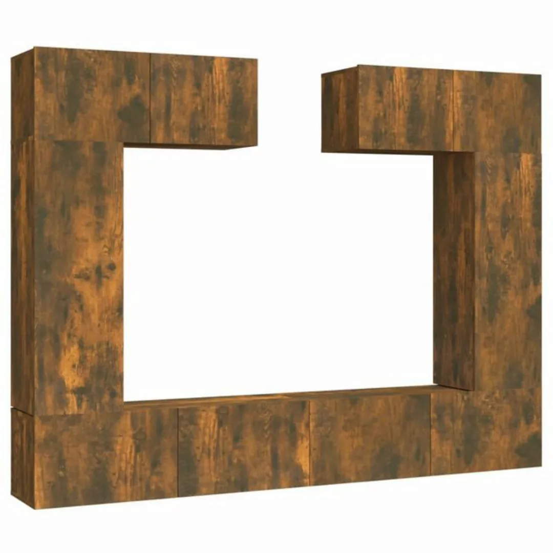 furnicato TV-Schrank 6-tlg. TV-Schrank-Set Räuchereiche Holzwerkstoff (1-St günstig online kaufen