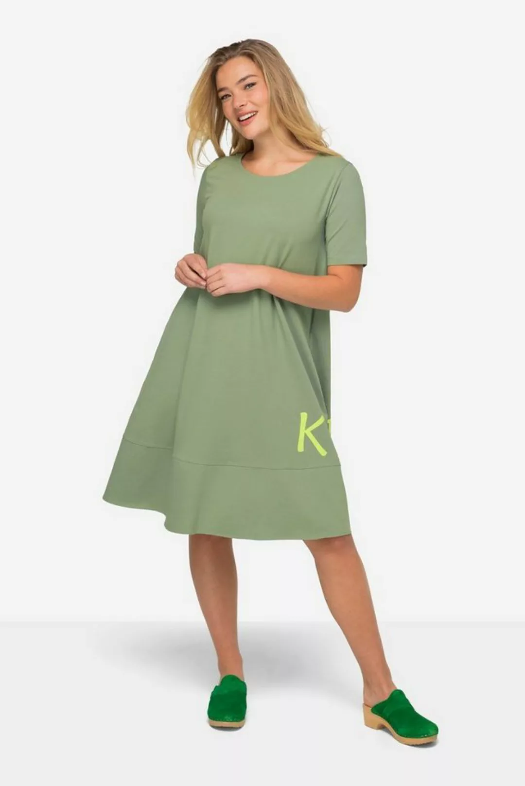 Laurasøn Sommerkleid Jerseykleid Wording-Print Rundhals Halbarm günstig online kaufen