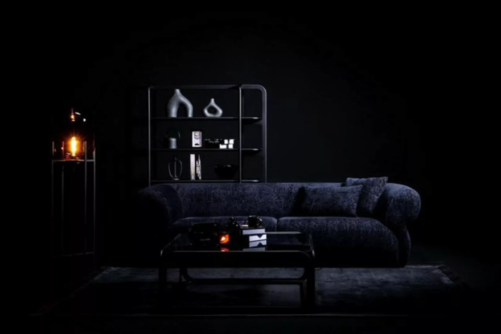 JVmoebel 3-Sitzer Blau Sofa 3 Sitzer Big Sofa 250cm Design Modern Textil Po günstig online kaufen