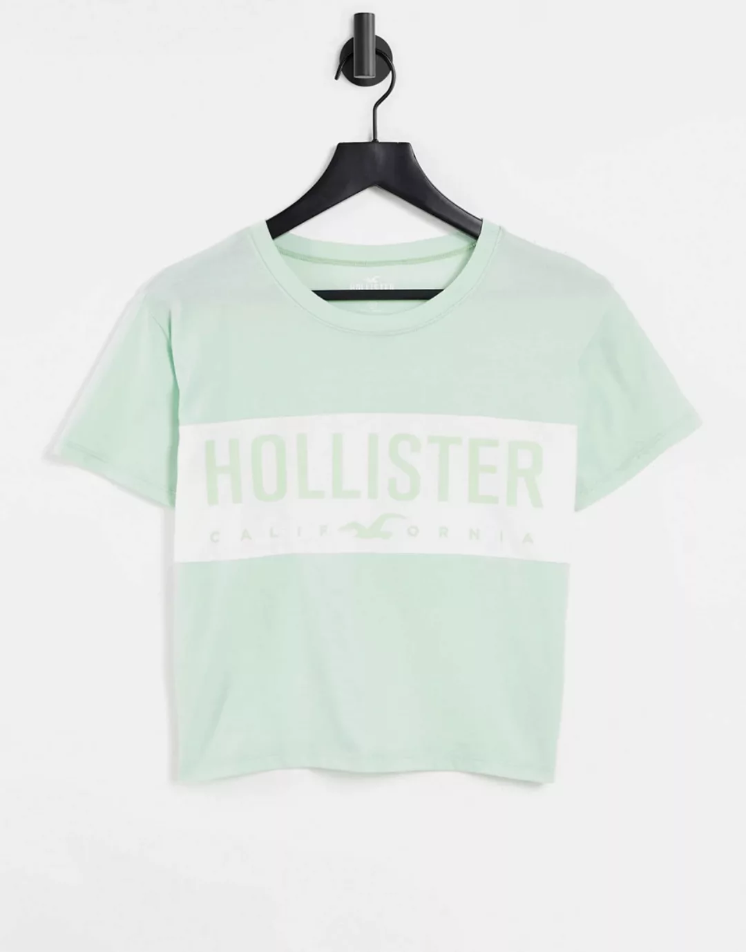 Hollister – T-Shirt mit Logo in Grün günstig online kaufen