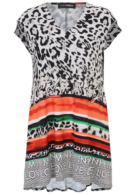 Doris Streich Shirtbluse Tunika mit Blätter-Print günstig online kaufen
