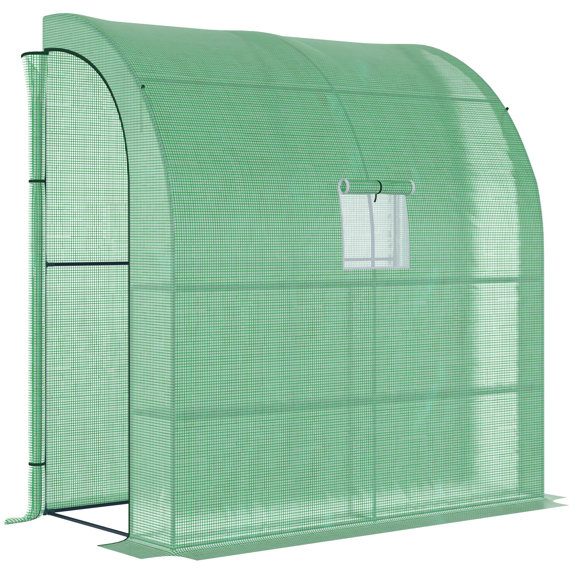 Outsunny Foliengewächshaus Treibhaus 200 x 100 x 215 cm mit 2 Türen, UV-Sch günstig online kaufen