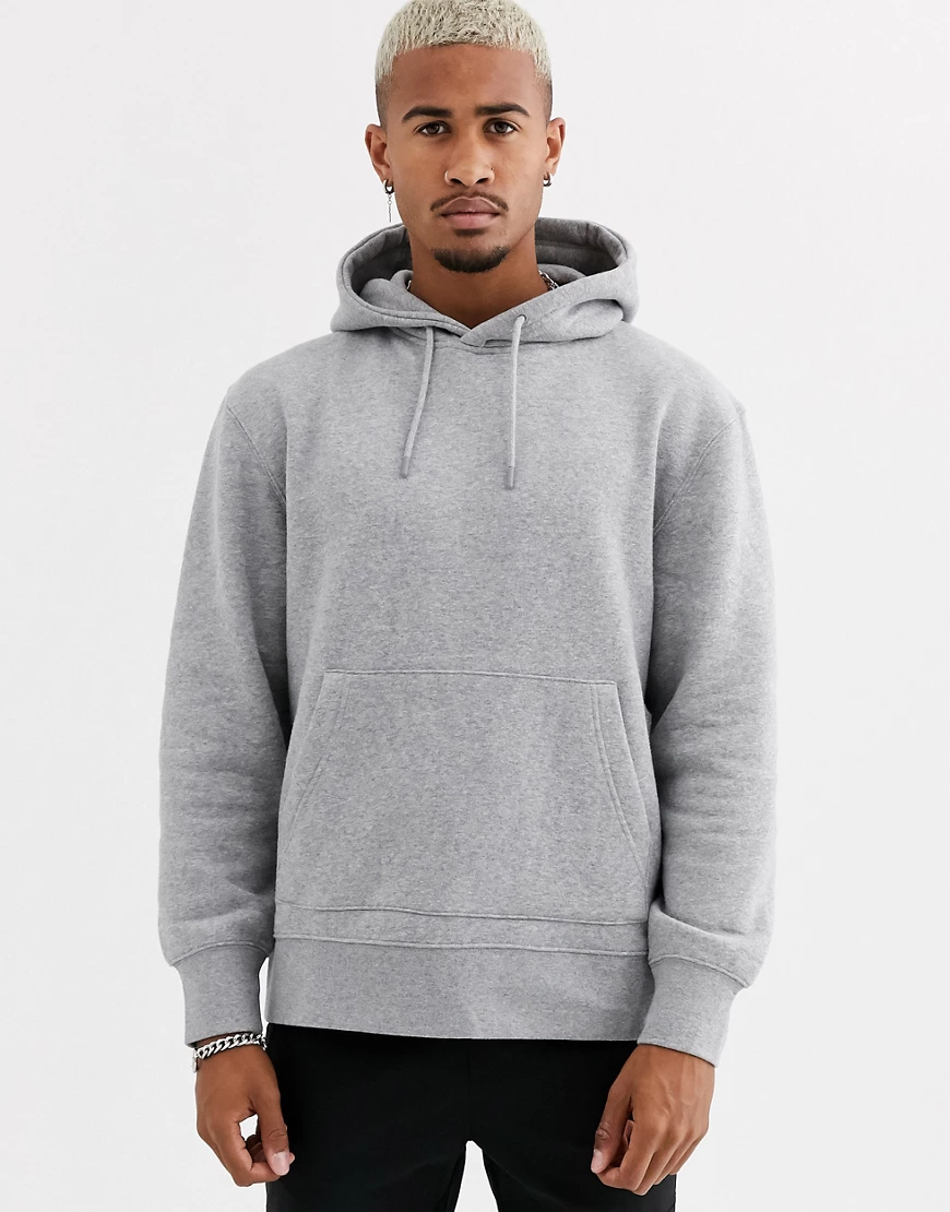 Topman – Klassischer Kapuzenpullover in Kalkgrau günstig online kaufen