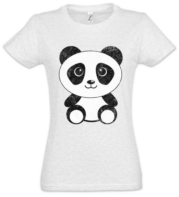 Urban Backwoods Print-Shirt Panda I Damen T-Shirt Comic Look Bear Bär Cutie günstig online kaufen