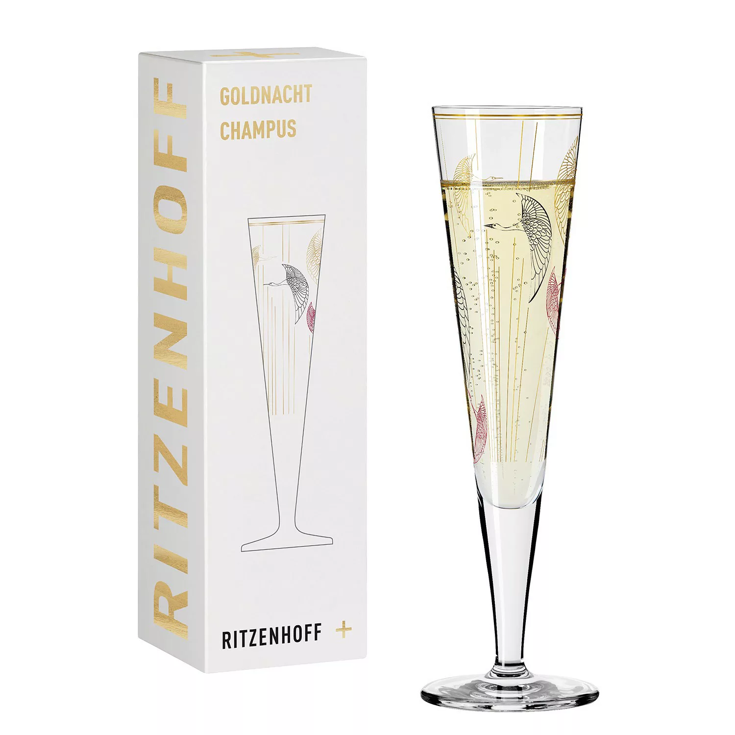 home24 Champagnerglas Goldnacht Wildgänse günstig online kaufen