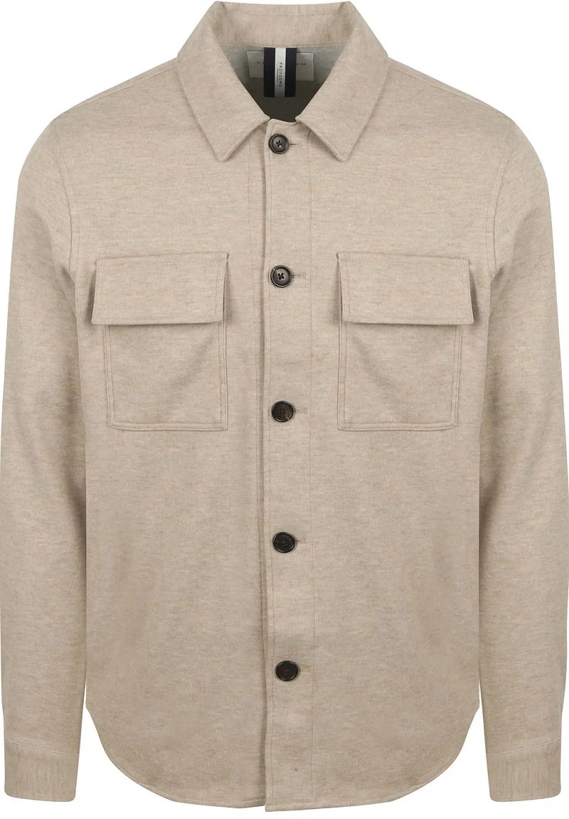 Profuomo Overshirt Knitted Wool Mix Beige - Größe M günstig online kaufen