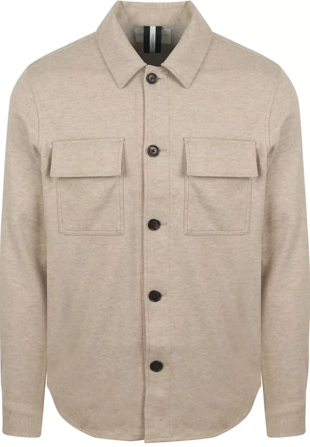 Profuomo Overshirt Knitted Wool Mix Beige - Größe XXL günstig online kaufen