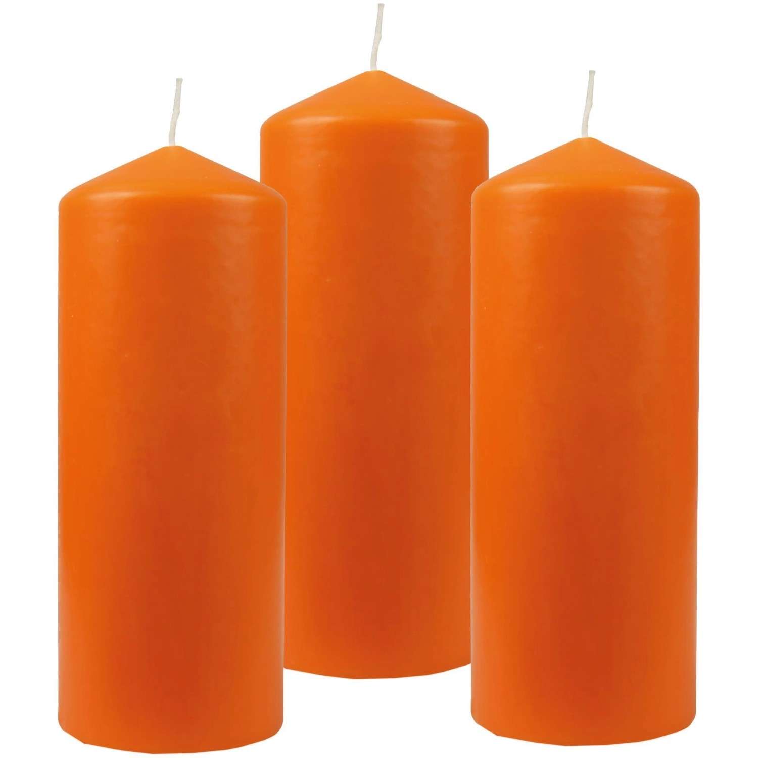 HS Candle Stumpenkerzen Ø6cm 3er Pack Ocker Farben günstig online kaufen