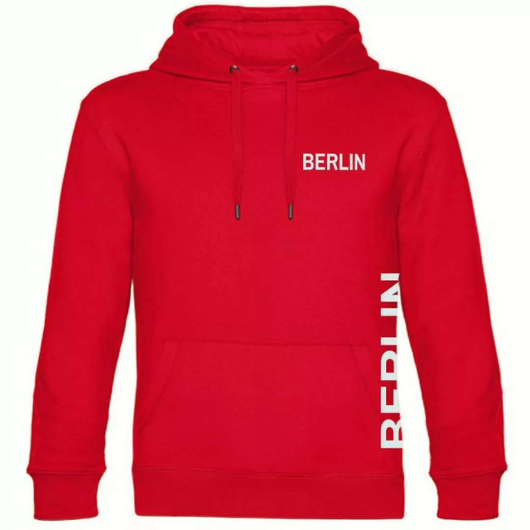 multifanshop Kapuzensweatshirt Berlin rot - Brust & Seite - Hoodie günstig online kaufen