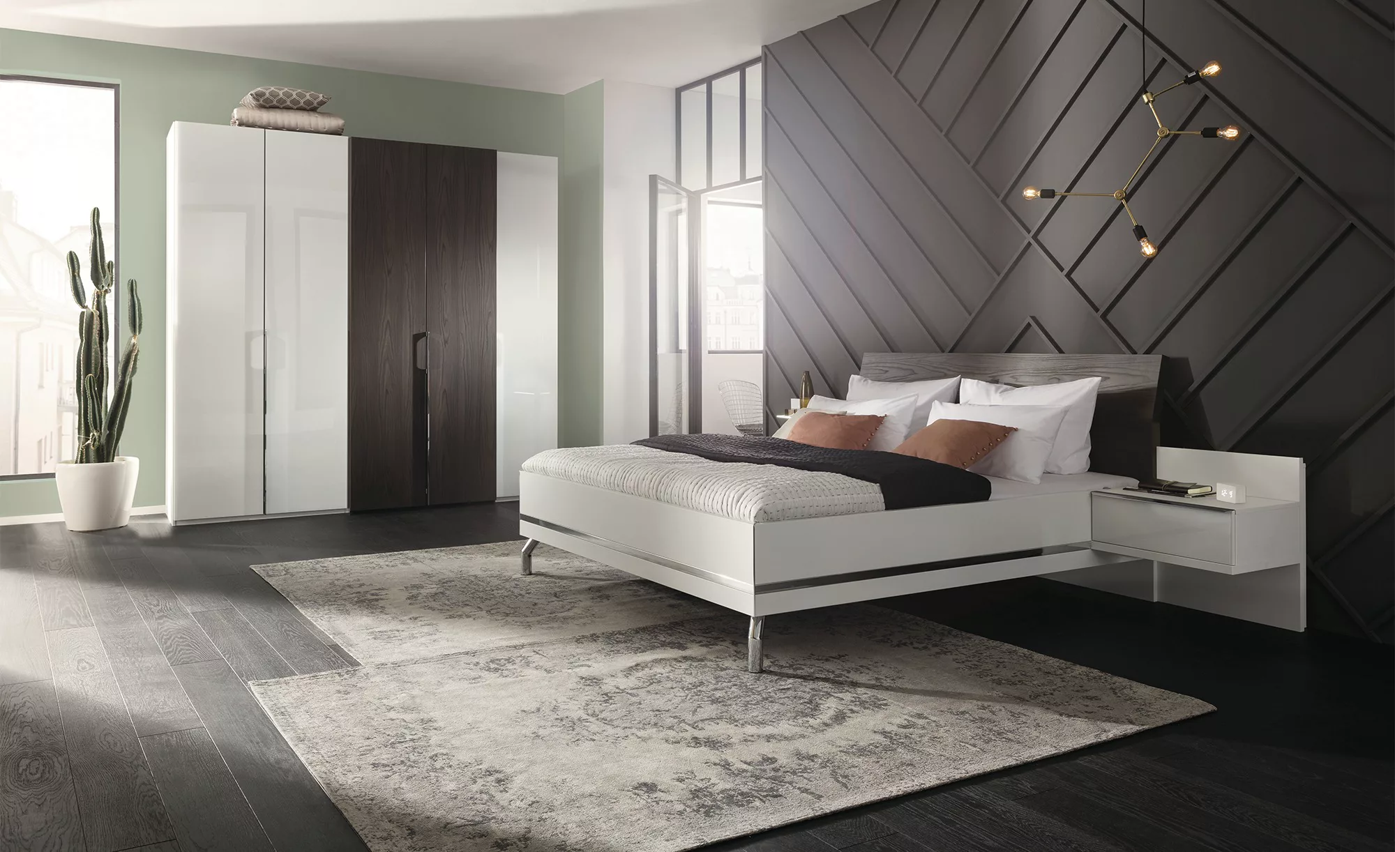 Komplett-Schlafzimmer, 4-teilig - weiß - Komplett-Schlafzimmer - Möbel Kraf günstig online kaufen