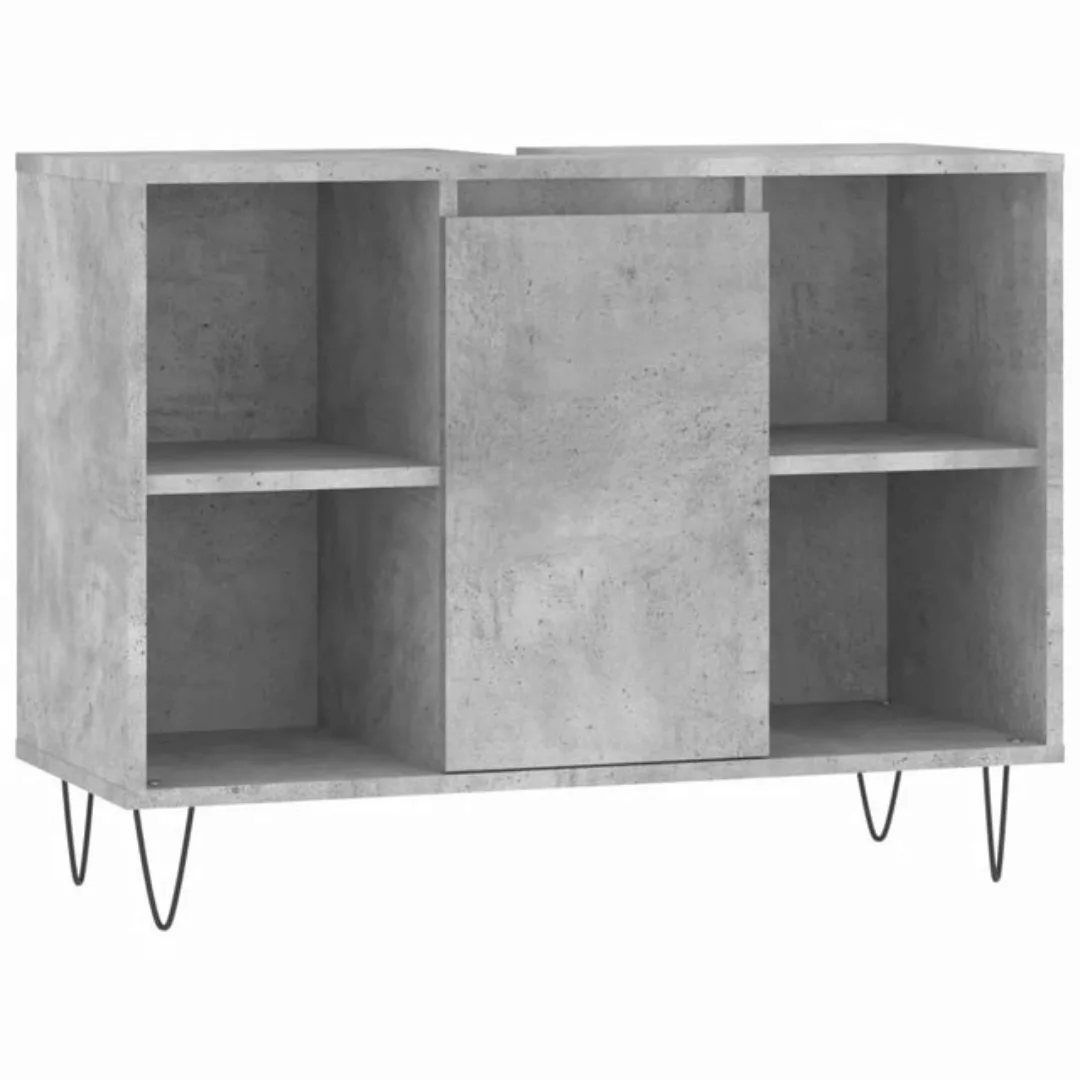 vidaXL Badezimmerspiegelschrank Badschrank Betongrau 80x33x60 cm Holzwerkst günstig online kaufen