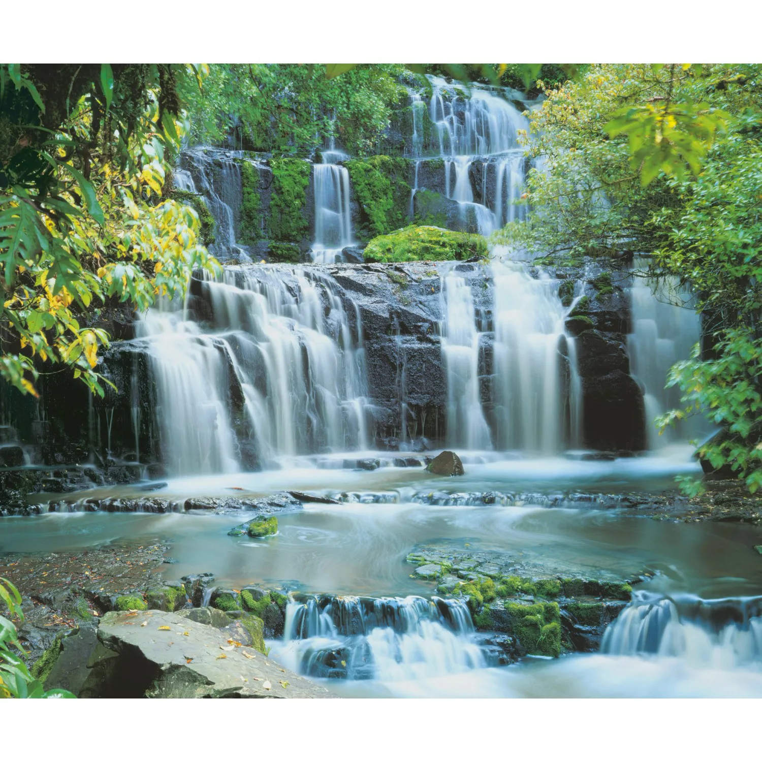 Komar Vliestapete »Pura Kaunui Falls«, 300x250 cm (Breite x Höhe), Vliestap günstig online kaufen