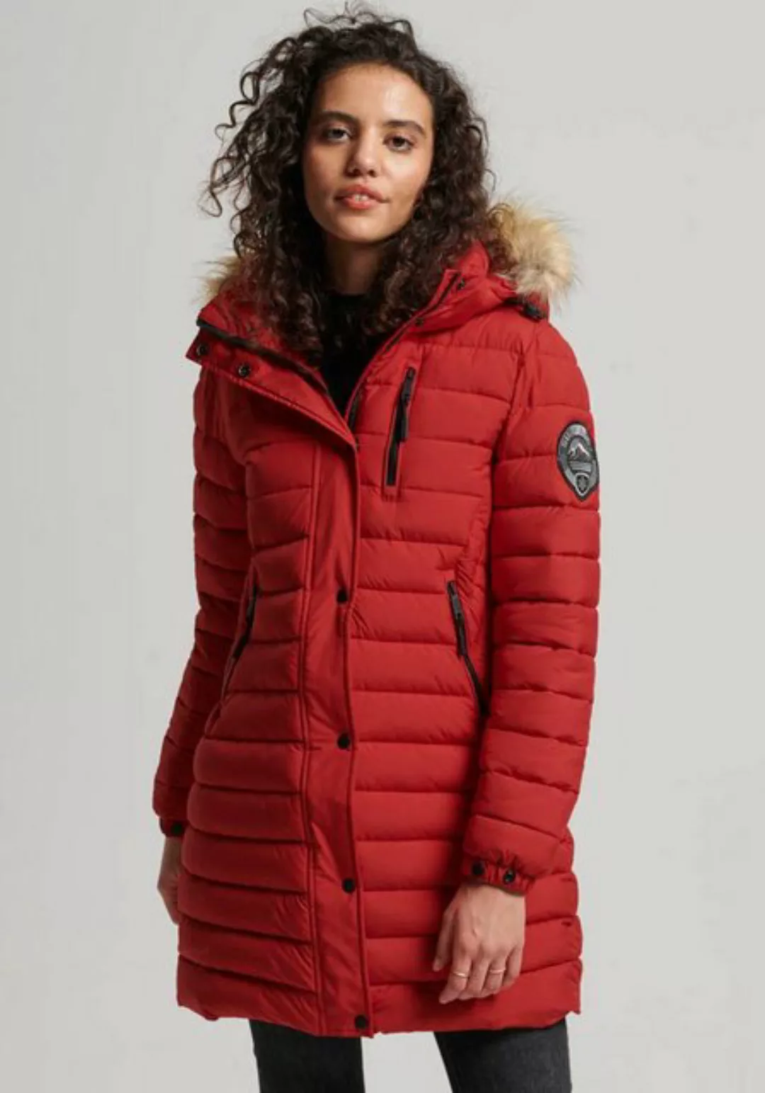 Superdry Steppjacke FUJI HOODED MID LENGTH PUFFER günstig online kaufen