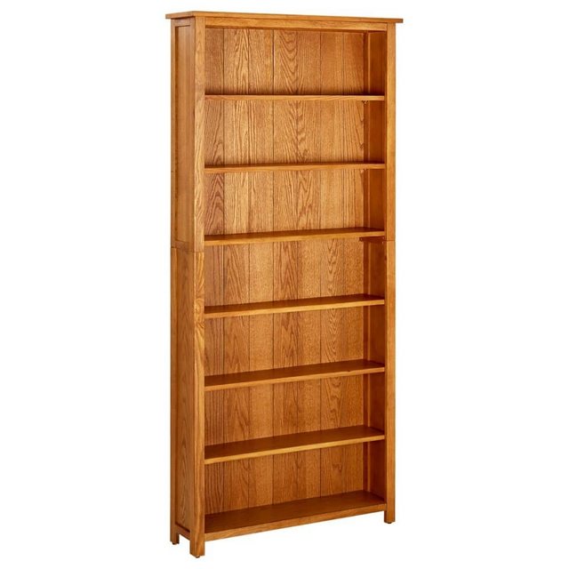 furnicato Bücherregal 7 Fächer 90x22,5x200 cm Massivholz Eiche, 1-tlg. günstig online kaufen