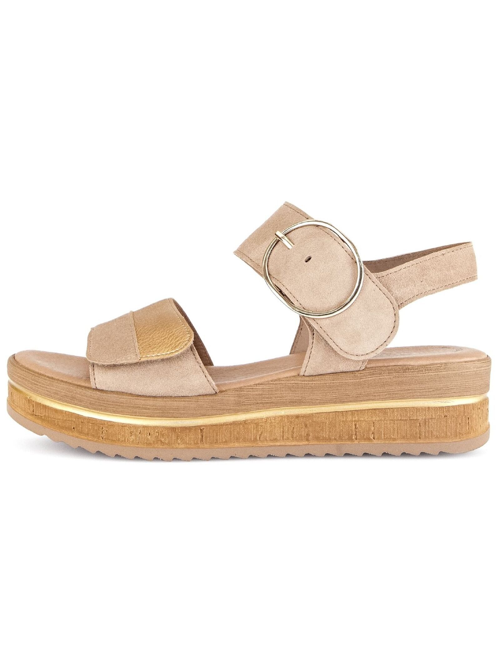 Gabor Gabor Sandalen Veloursleder/Textil Keilsandalette günstig online kaufen