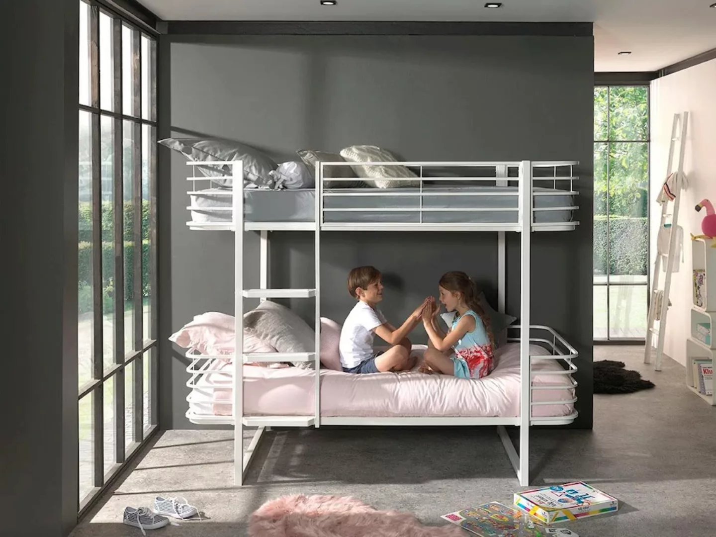 Vipack Etagenbett "Oscar, Metallbett mit 2 Liegeflächen 90/200, stabil und günstig online kaufen
