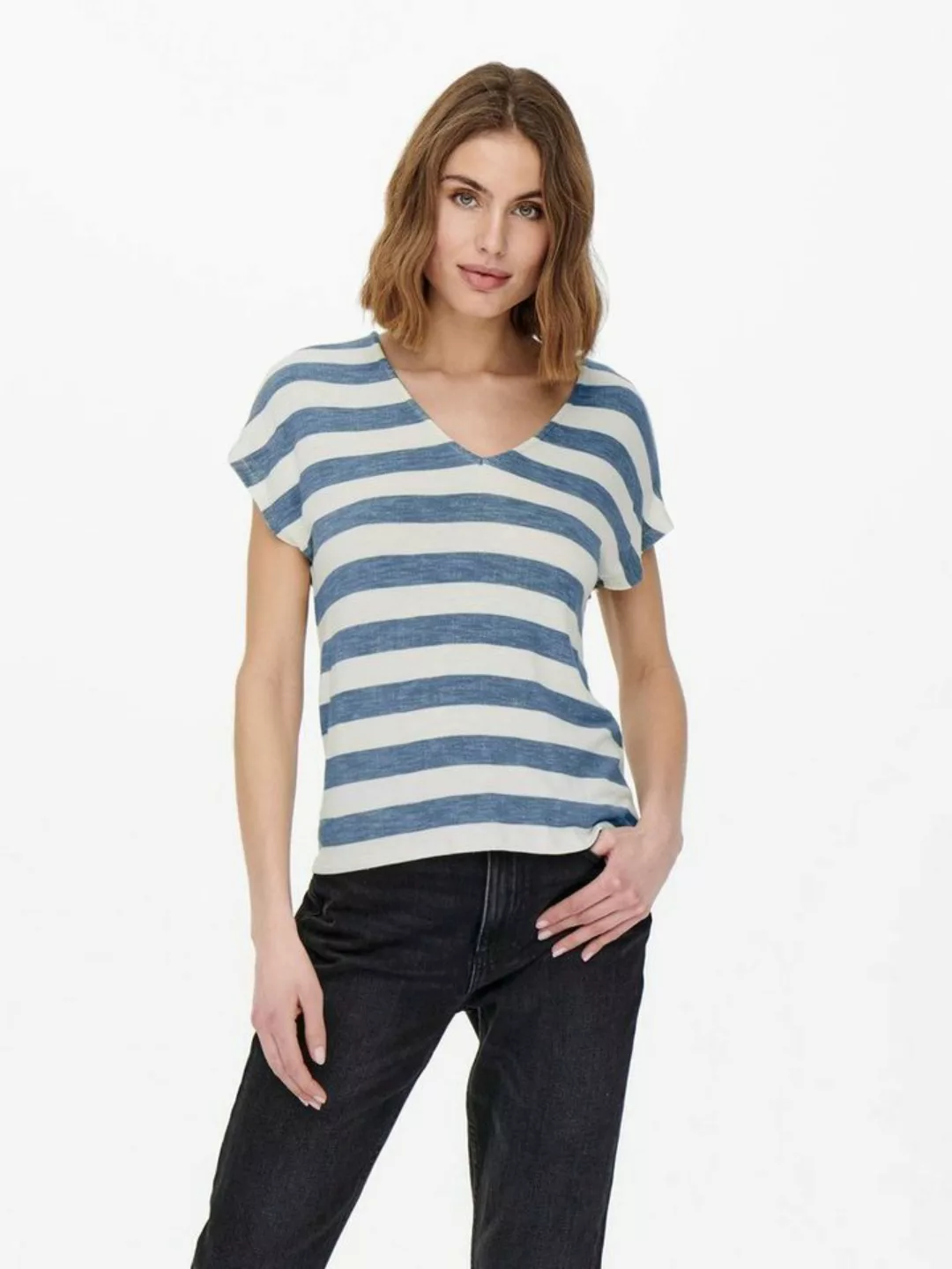 ONLY V-Shirt ONLLIRA LIFE S/S V-NECK TOP JRS NOOS günstig online kaufen