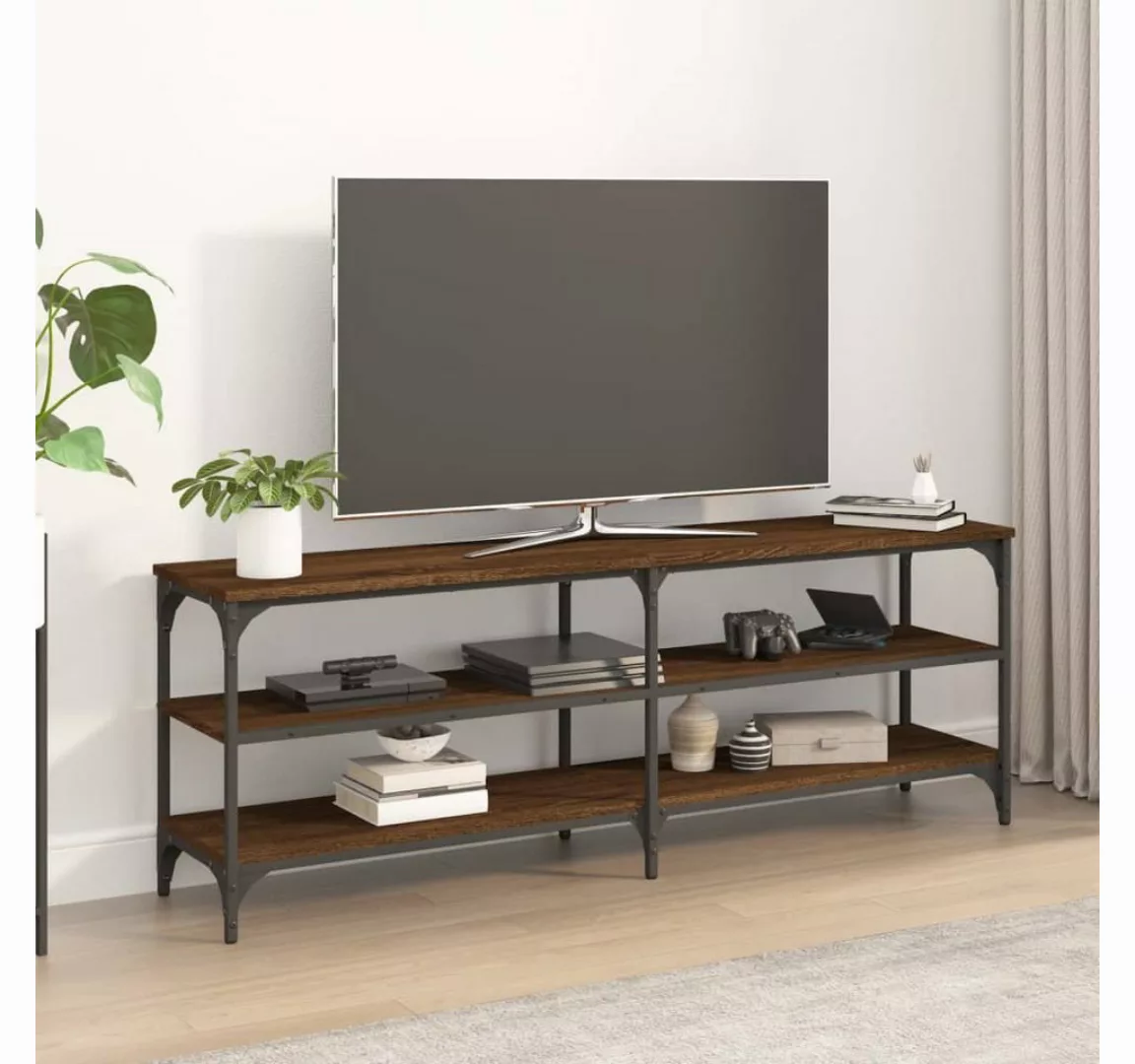 furnicato TV-Schrank Braun Eichen-Optik 140x30x50 cm Holzwerkstoff günstig online kaufen