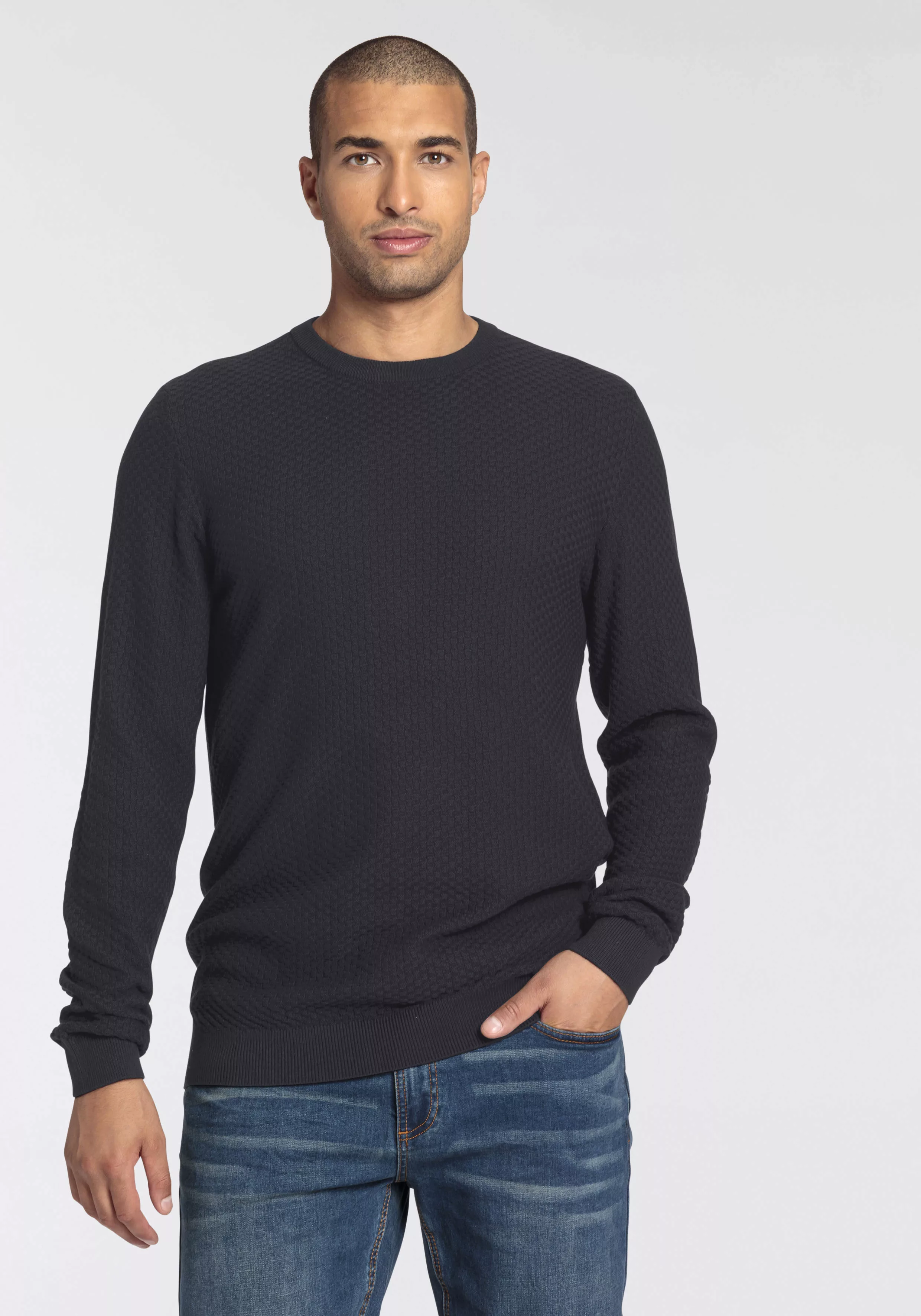 Bruno Banani Strickpullover, mit spezieller Strickoptik günstig online kaufen