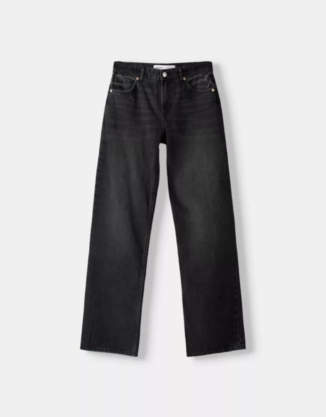 Bershka Straight Fit Jeans Bskteen 44 Grau günstig online kaufen