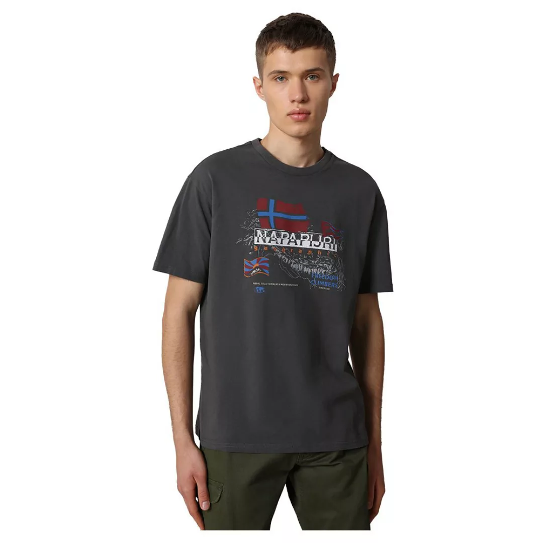 Napapijri Starlight Kurzärmeliges T-shirt L Dark Grey Solid günstig online kaufen