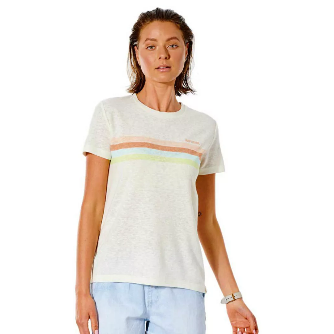 Rip Curl Twin Fin Stripe Kurzärmeliges T-shirt L Bone günstig online kaufen
