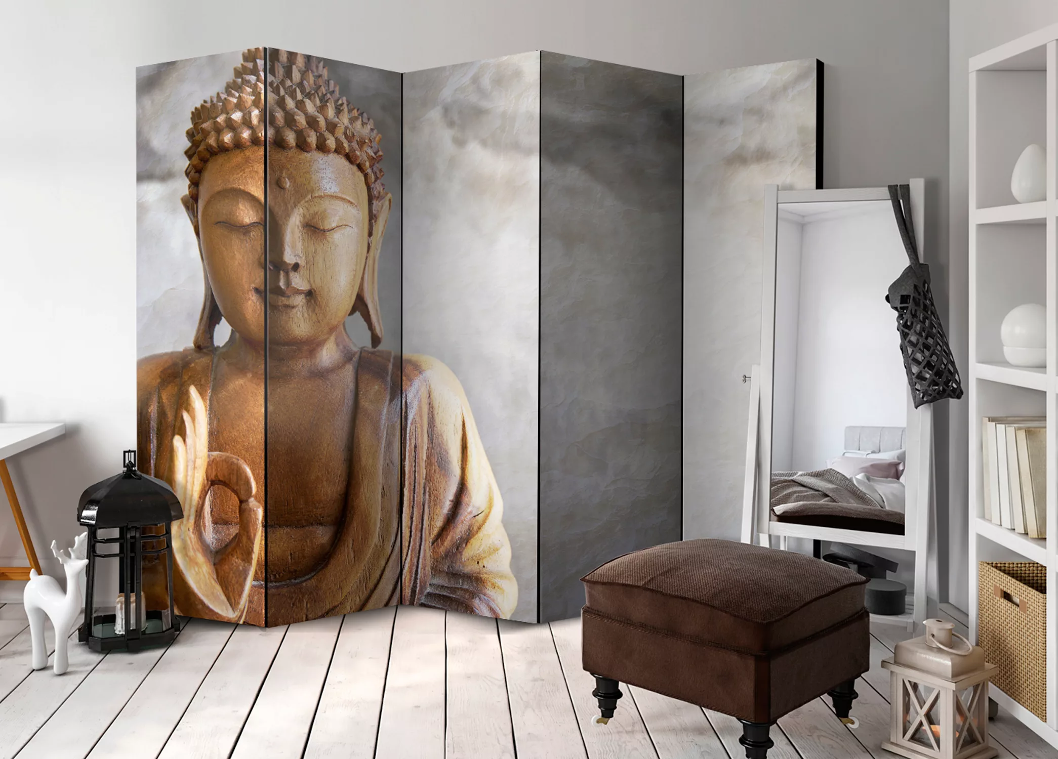 5-teiliges Paravent - Buddha Ii [room Dividers] günstig online kaufen