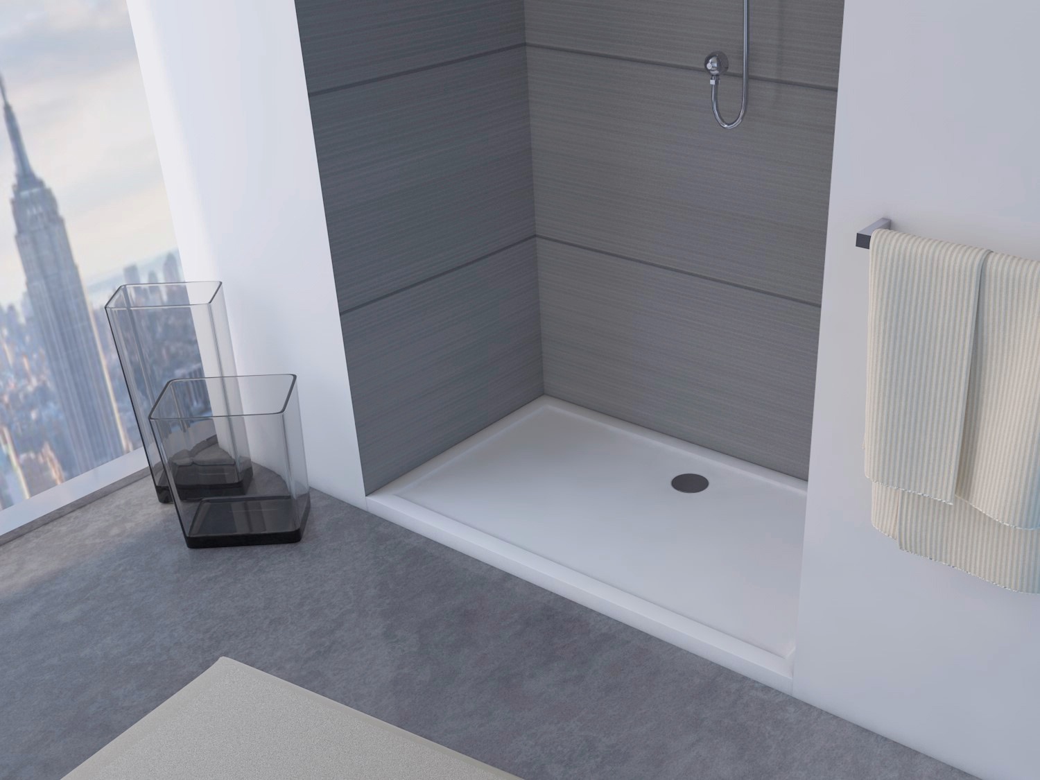Aurlane Duschtasse Pure 140 x 80 Weiß günstig online kaufen