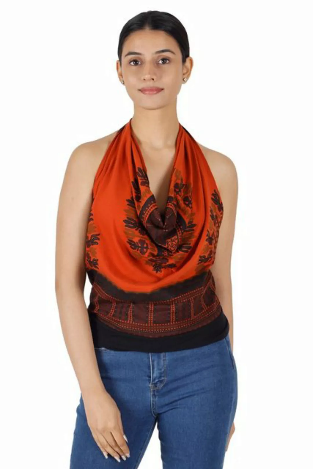 Guru-Shop T-Shirt Goa Top, Dashiki Psytrance Neckholder Top -.. Ethno Style günstig online kaufen