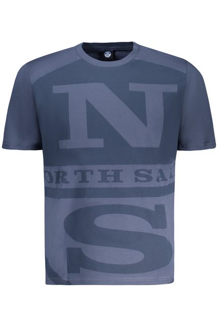 North Sails T-Shirt Herren Kurzarm-T-Shirt Blau mit Logo-Print – günstig online kaufen