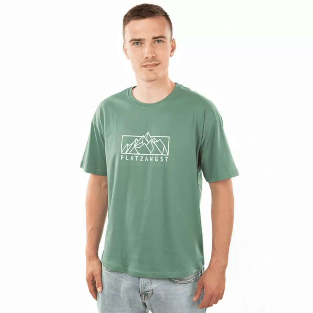 Platzangst T-Shirt T-Shirt Mountain Logo Grün (1-tlg) günstig online kaufen