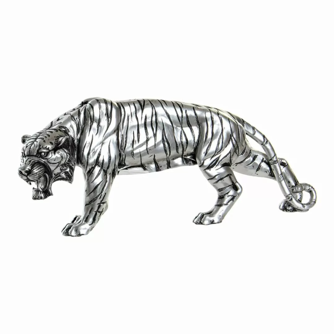 Deko-figur Dkd Home Decor Tiger Silberfarben Harz (31 X 7.5 X 13.5 Cm) günstig online kaufen