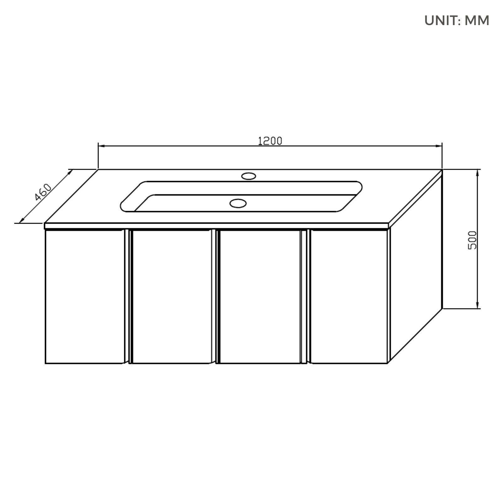 BRIDGE BENO Badmöbel-Set 120 cm Wandhängender günstig online kaufen