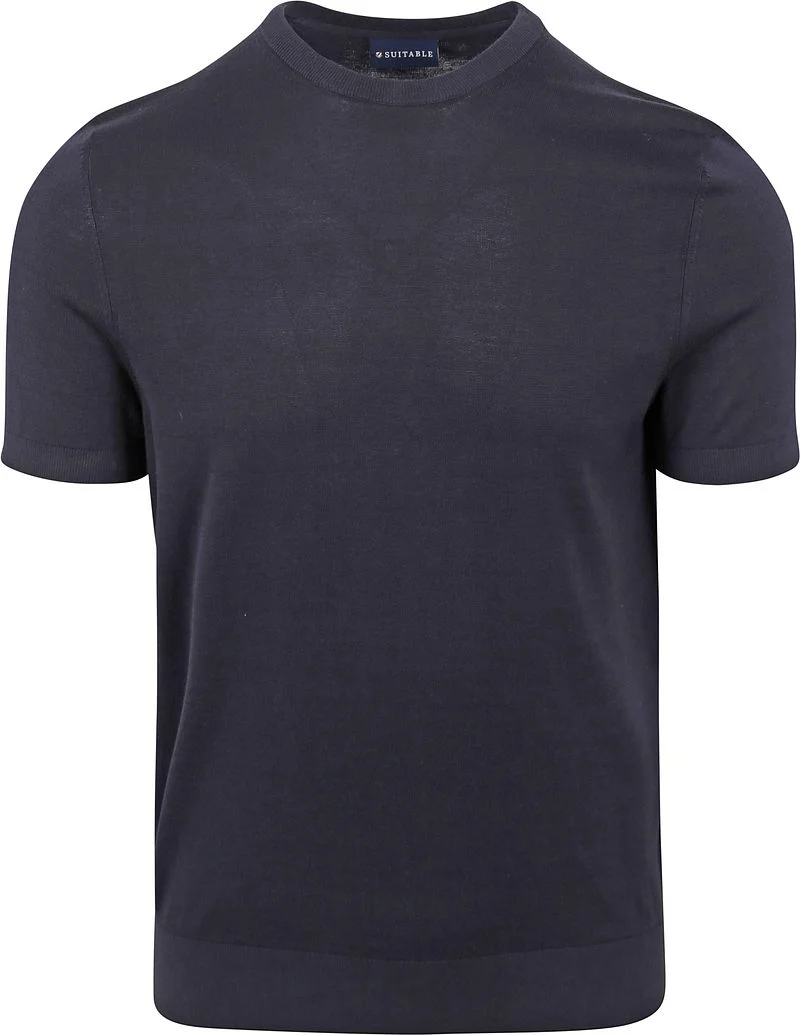 Suitable Knitted T-shirt Navy - Größe L günstig online kaufen