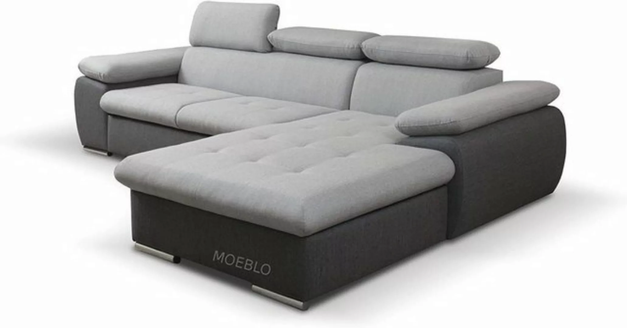 MOEBLO Ecksofa Nilux, Sofa Couch L-Form Polsterecke für Wohnzimmer, Schlafs günstig online kaufen