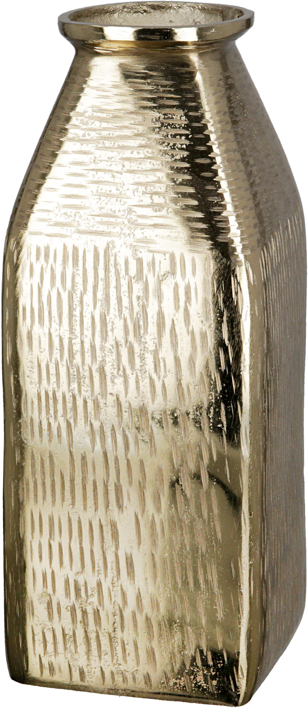 GILDE Tischvase "Lola, Dekovase", (1 St.), Vase aus Aluminium, mit geritzte günstig online kaufen