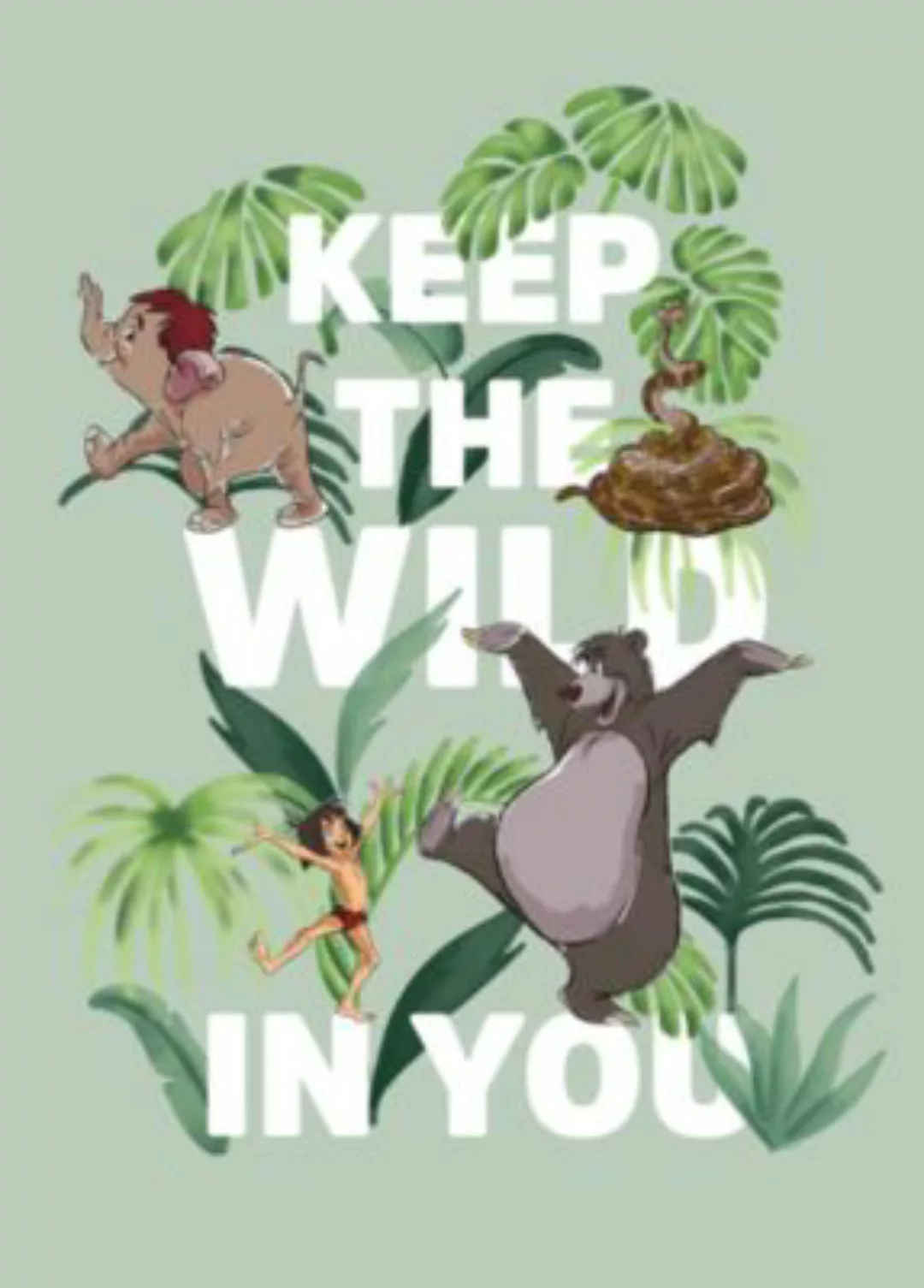 KOMAR Wandbild - Jungle Book Keep the Wild - Größe: 50 x 70 cm mehrfarbig G günstig online kaufen