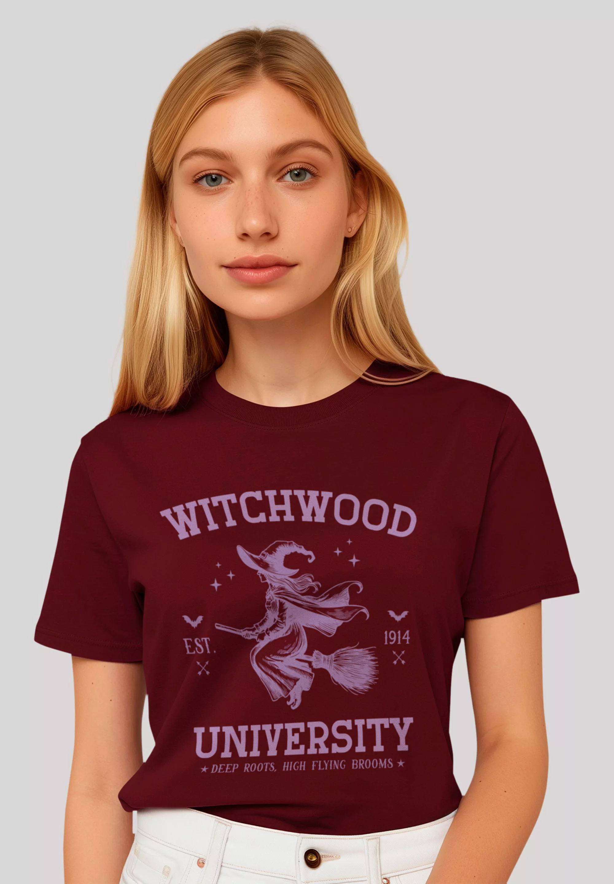 F4NT4STIC T-Shirt "Halloween University witchwood", Premium Qualität, Unise günstig online kaufen