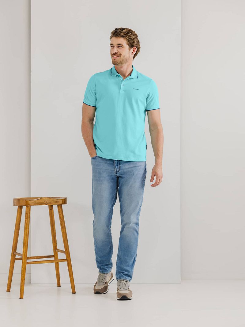 State of Art Poloshirt Piqué Hellblau - Größe M günstig online kaufen