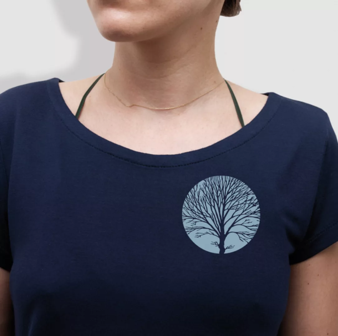 Damen T-shirt, "Geäst", Navy günstig online kaufen